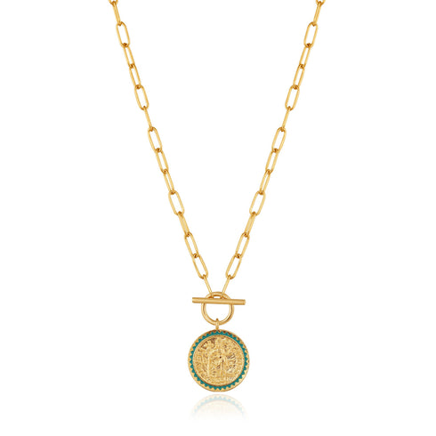 Gold Emperor T-bar Necklace